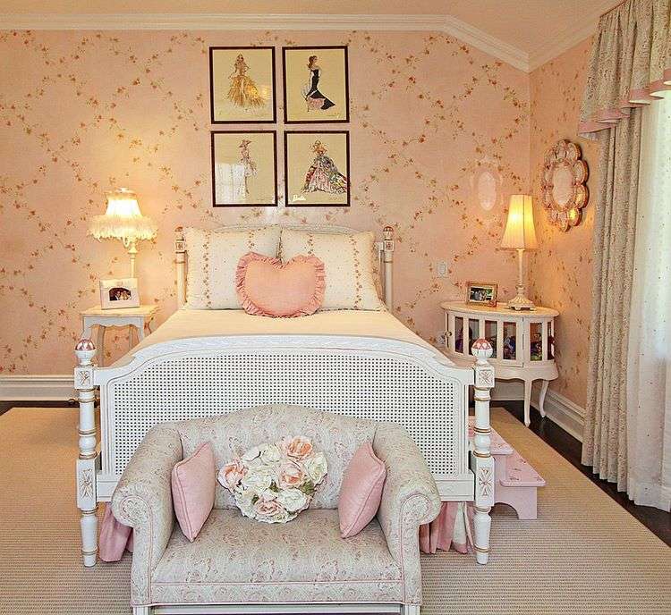 shabby chic girl bedroom ideas wall decor and furniture