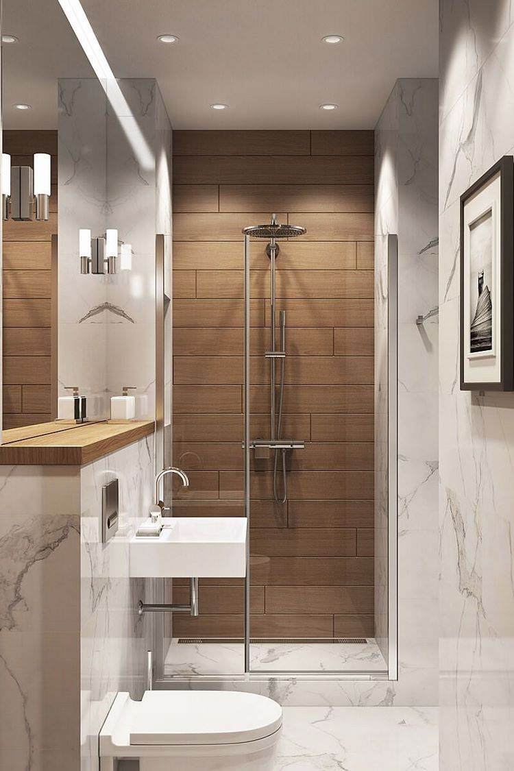 Walk in shower in a small bathroom - design ideas for limited space