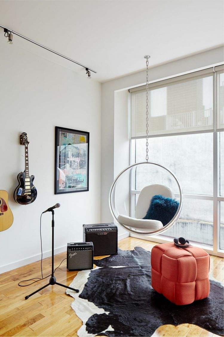 teen room furniture ideas hanging acrylic bubble chair