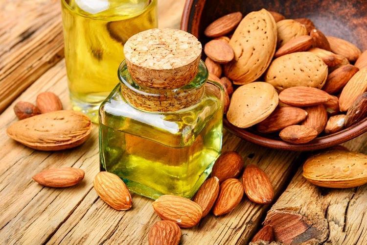 Almond oil contains vitamins E and K