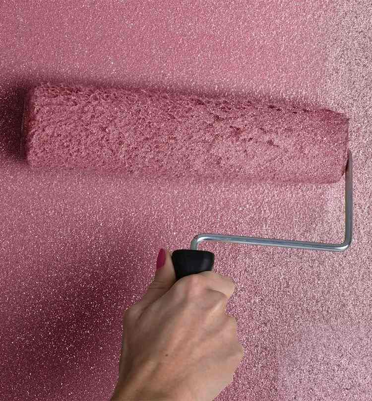 pink glitter wall paint