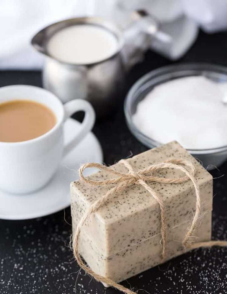 Homemade vanilla and coffee soap recipe