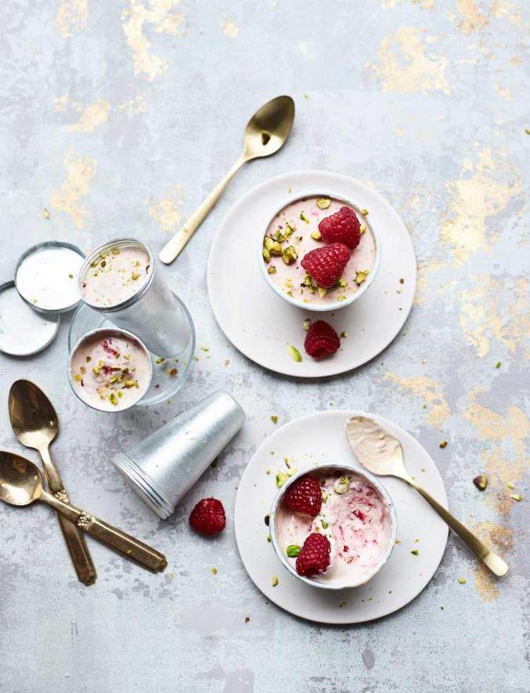 Strawberry and rose water ice cream recipe