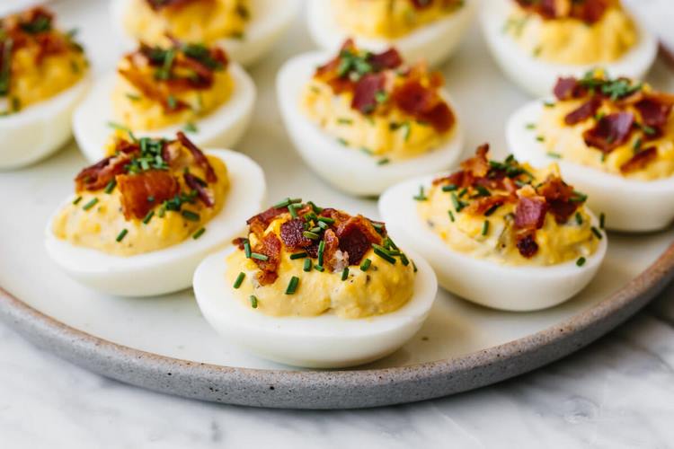 bacon deviled eggs recipe party appetizers ideas