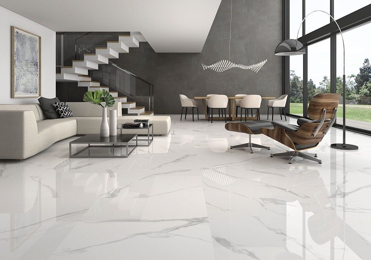 stone floors living room