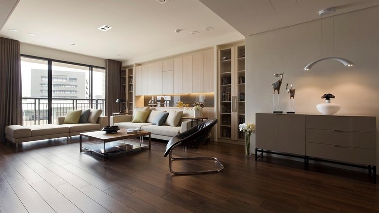 dark wood floor interior design ideas open plan living room kitchen