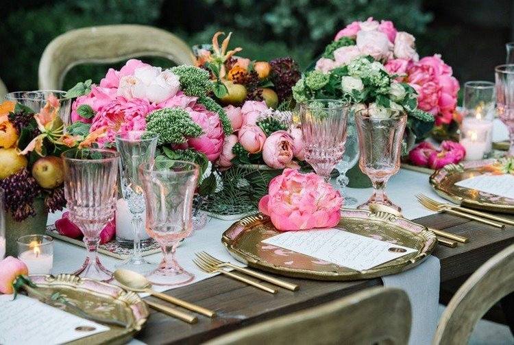 flowers and fruits centerpieces table decor ideas