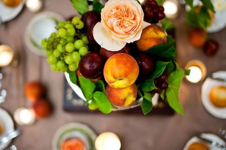 fruits and flowers wedding centerpiece creative decor ideas