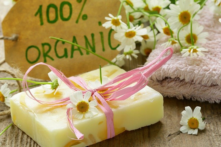 homemade soap with organic ingredients