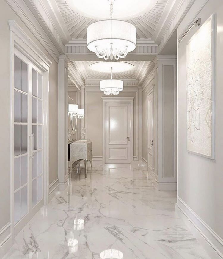 marble floors in interior design corridor ideas