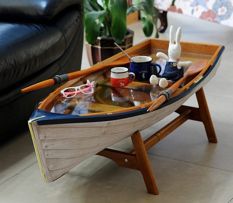 Boat Coffee Table Original And Eye Catching Furniture Piece For Your Home