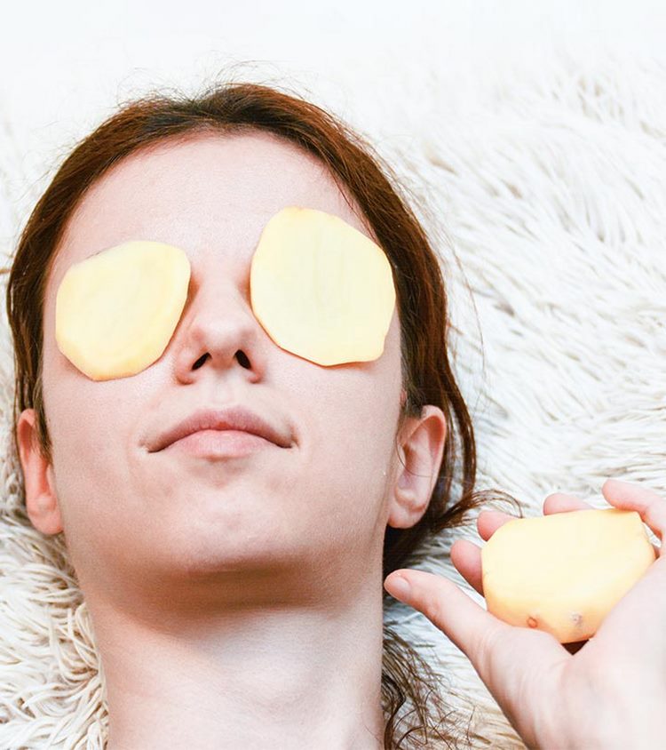 potatoes are an effective home remedy for eye bags