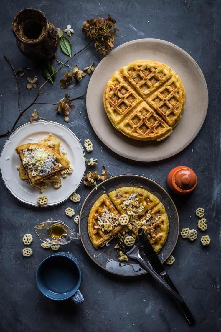 Coconut milk and cereal waffles