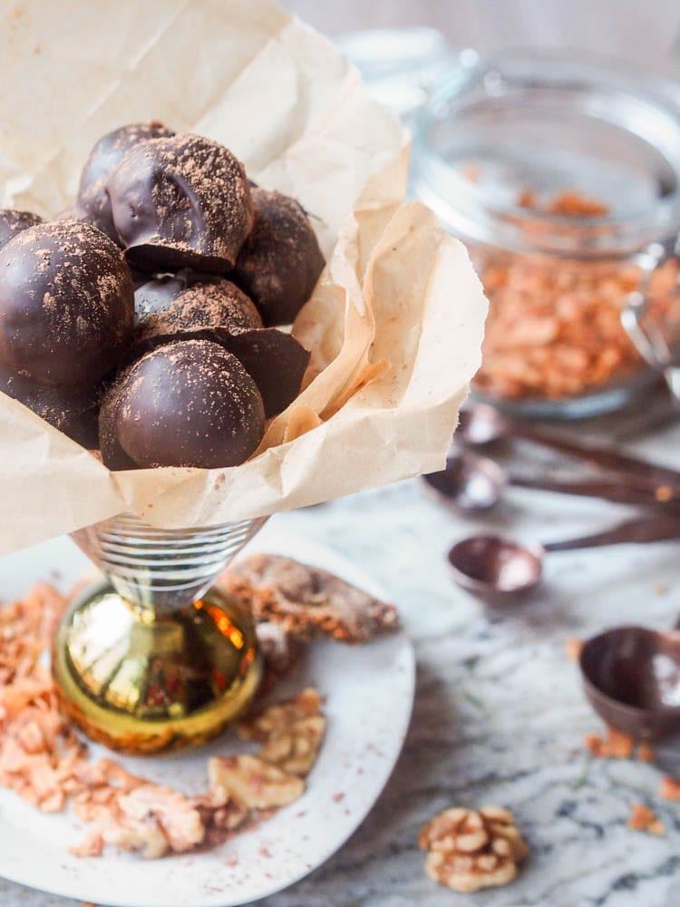 Vegan truffles recipes hazelnut coconut and figs