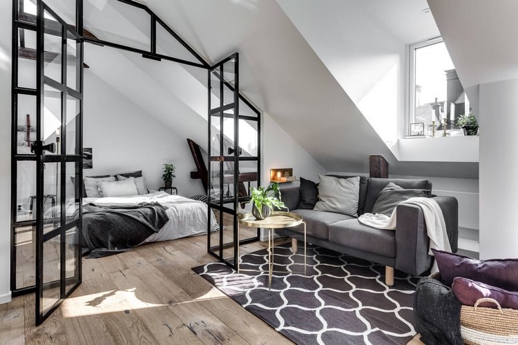 attic design living room and bedroom ideas