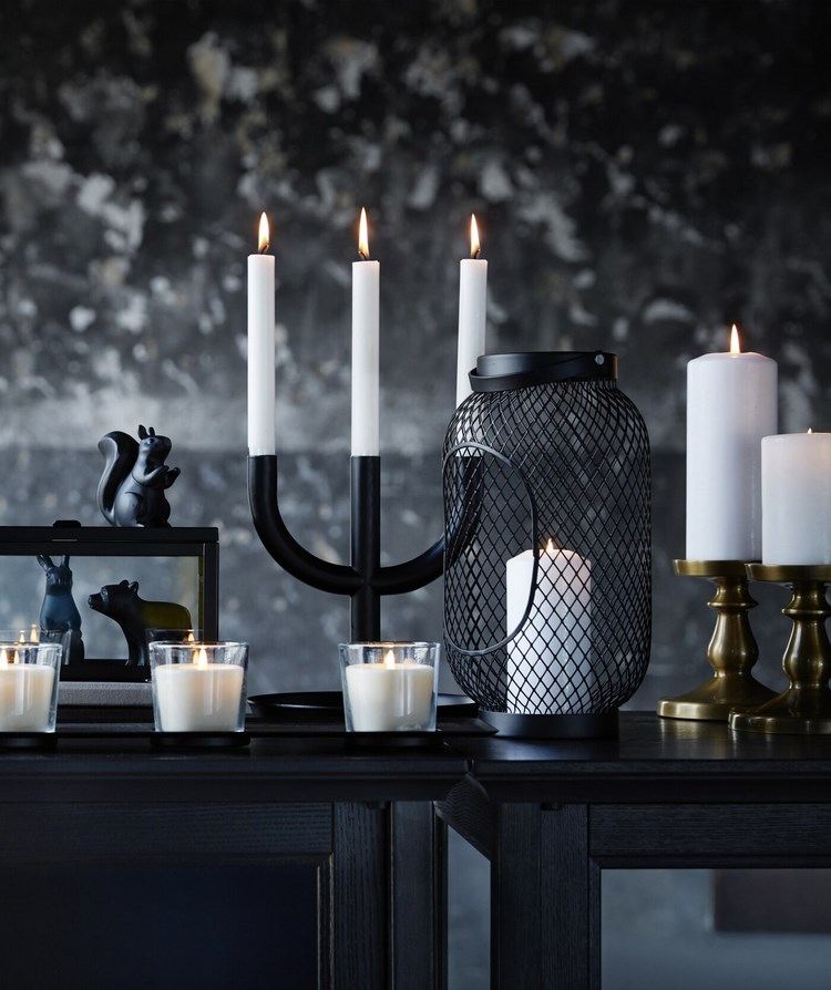 black and white table decor ideas candle centerpieces