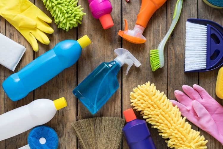 household hygiene detergents and brushes coronavirus stockpiling tips