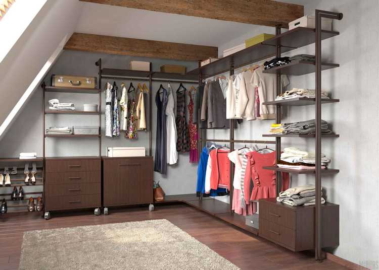 how to choose furniture for a walk in closet on the attic