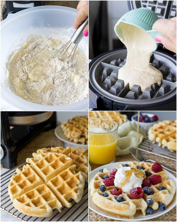 how to make classic waffles step by step