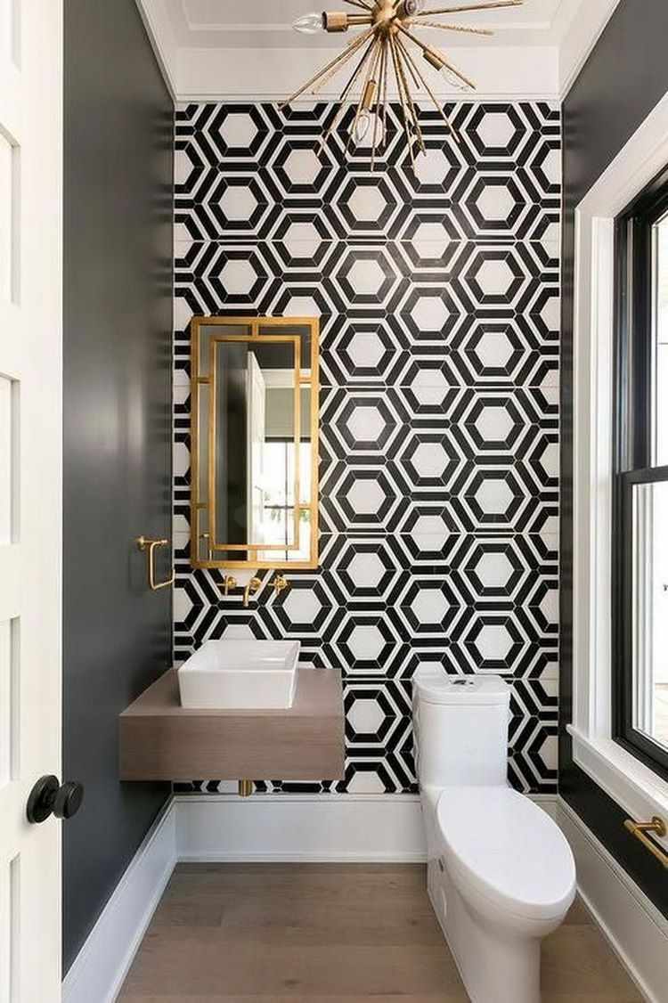 how to plan the design of a guest bathroom or powder room