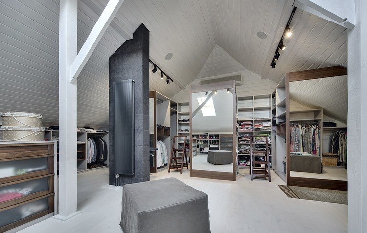large walk in closet on the attic creative designs for every home