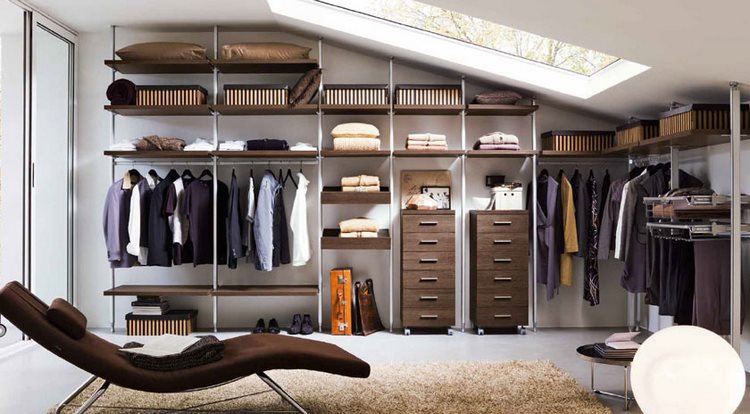 awesome attic ideas walk in closet with great furniture and organization system