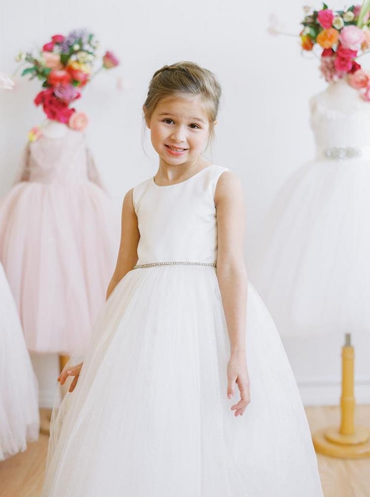 princess style white dress for girls wedding fashion ideas