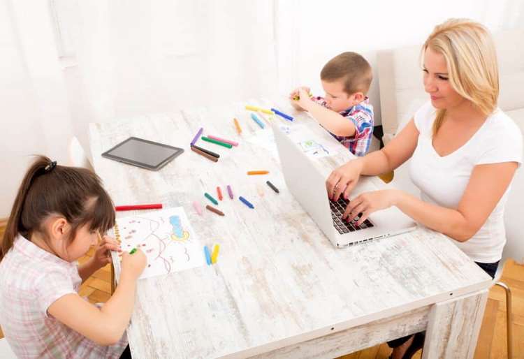 ways to work at home with kids