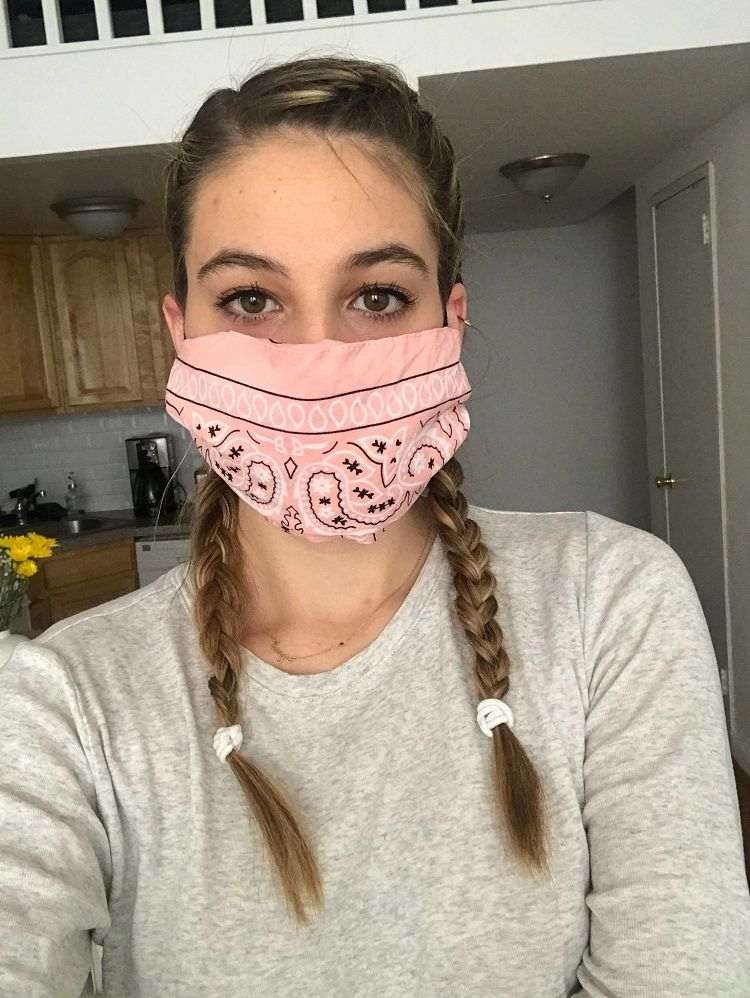 DIY bandana mask easy tutorial
