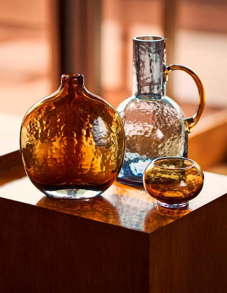 spring summer zara home accessories from smoked glass
