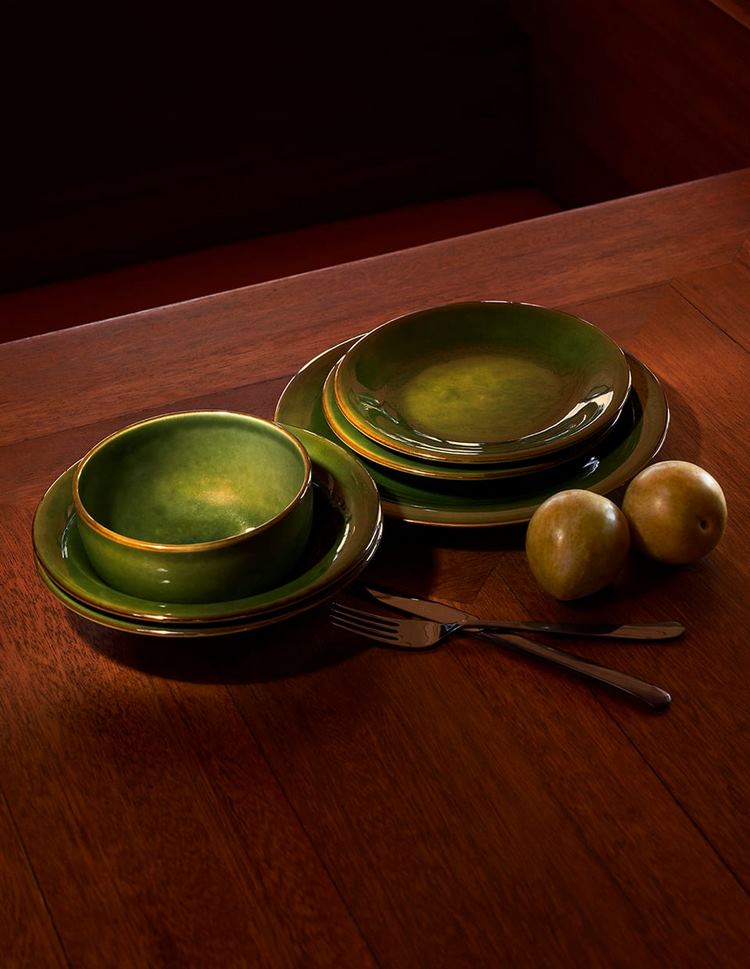 Zara home accessories green earthenware tableware