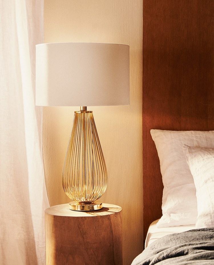 beautiful table lamp with metal base