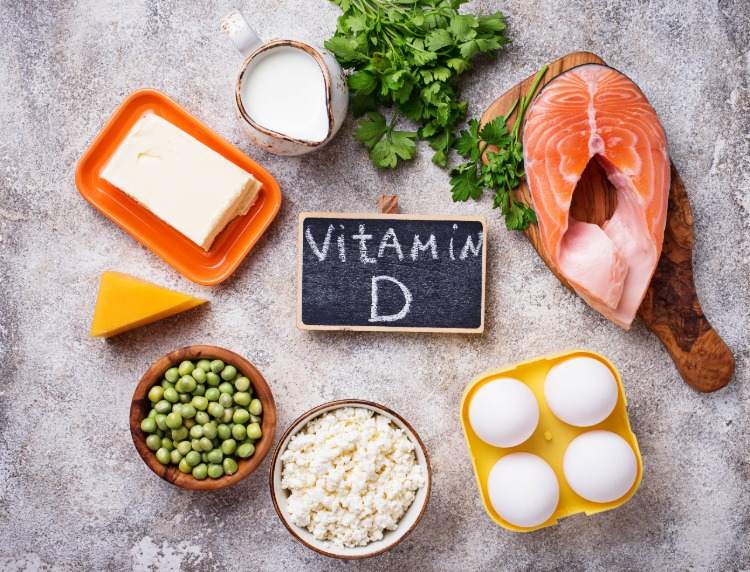 healthy nutrition food rich in vitamin d