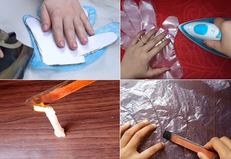 quick and easy ideas how to make protective gloves from plastic bags