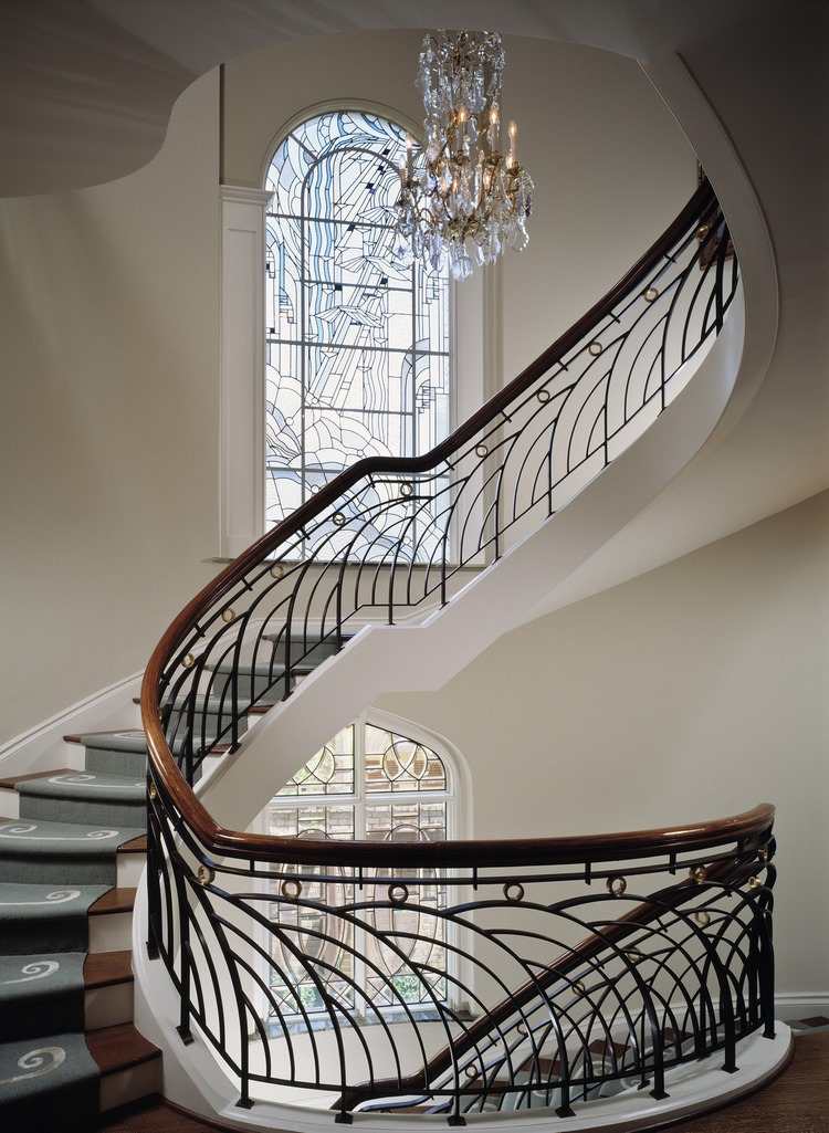 staircase design geometric pattern decoration