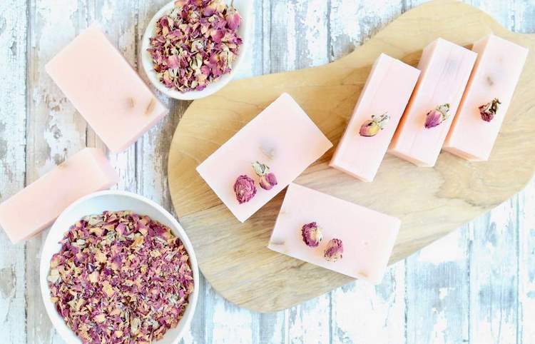 Homemade rose petals soap recipe