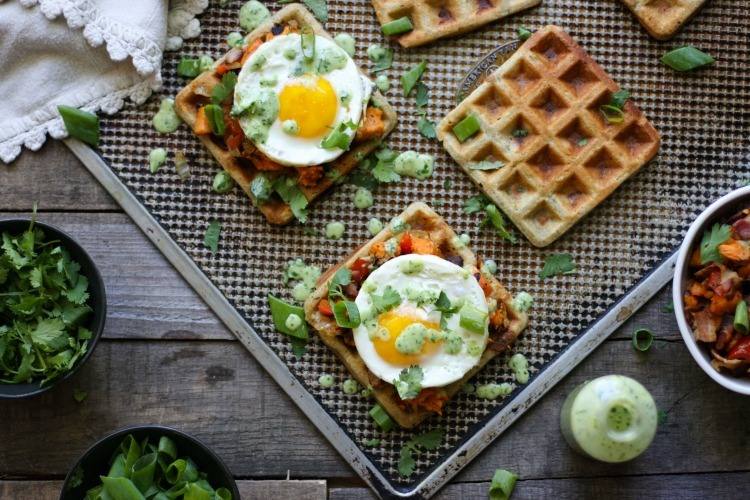 Waffle sandwich savory breakfast ideas