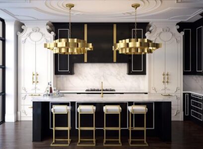 black-and-white-kitchen-with-gold-accents