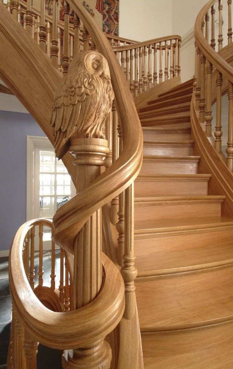 interior stairs designs with carved wood elements