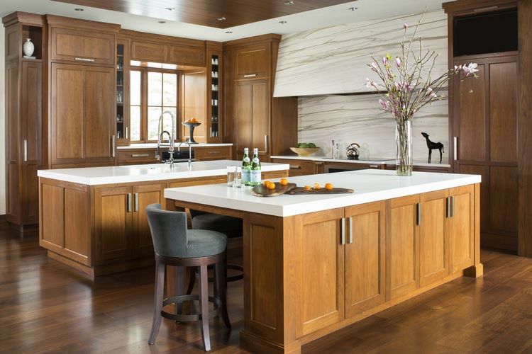 kitchen interiors double islands design ideas