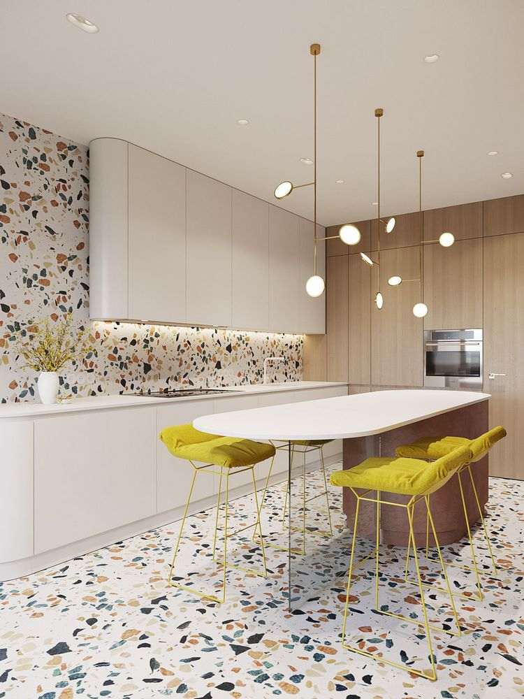 The return of terrazzo tile in modern home interior design
