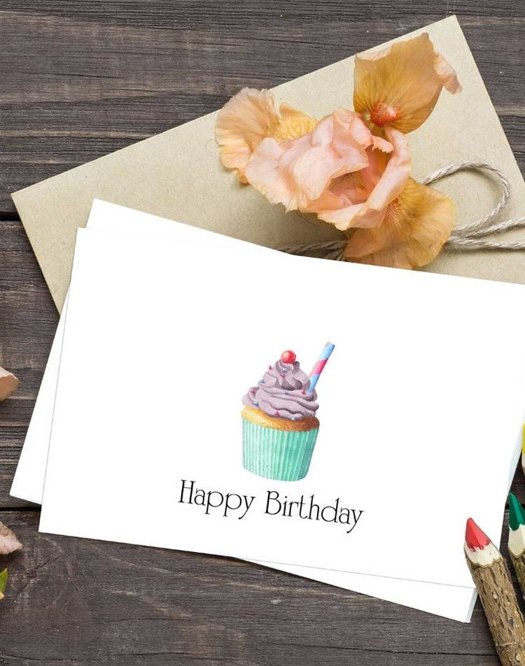 DIY Cupcake greeting cards craft ideas