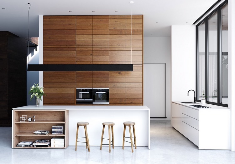 Kitchen island with shelves modern light fixtures ideas
