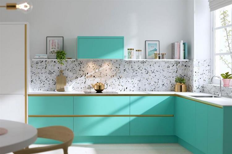 Terrazzo tile in kitchen interior decor ideas