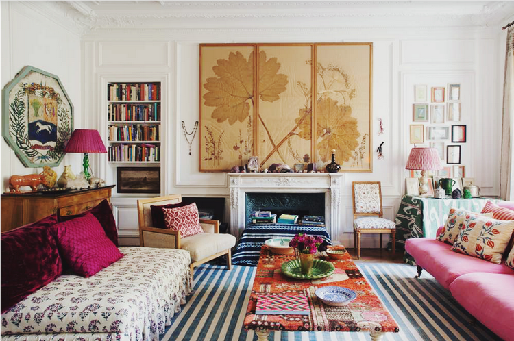 global eclectic living room