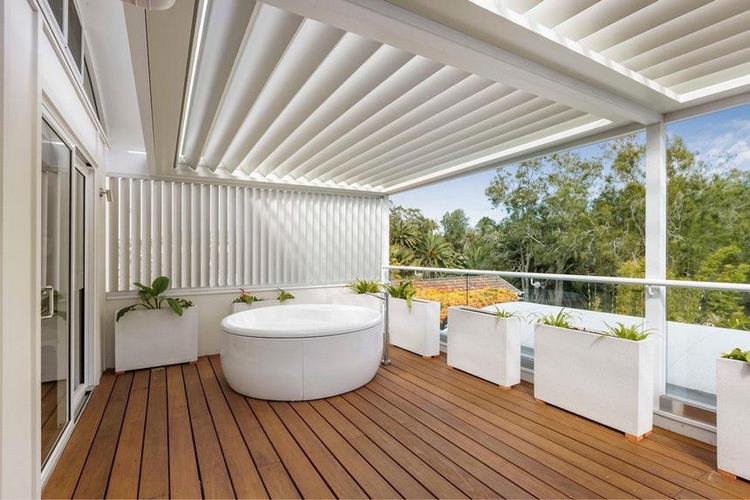 balcony design ideas sun protection pergola
