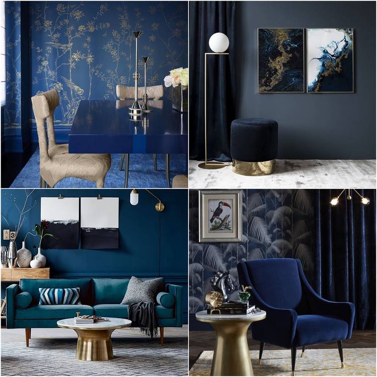 blue and gold interior design ideas home decor tips