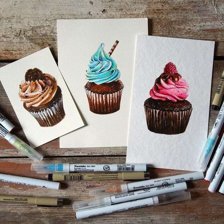 fantastic cupcake card ideas DIY greeting cards paper crafts