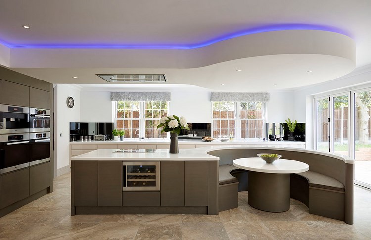 kitchen island with seating ceiling LED lights