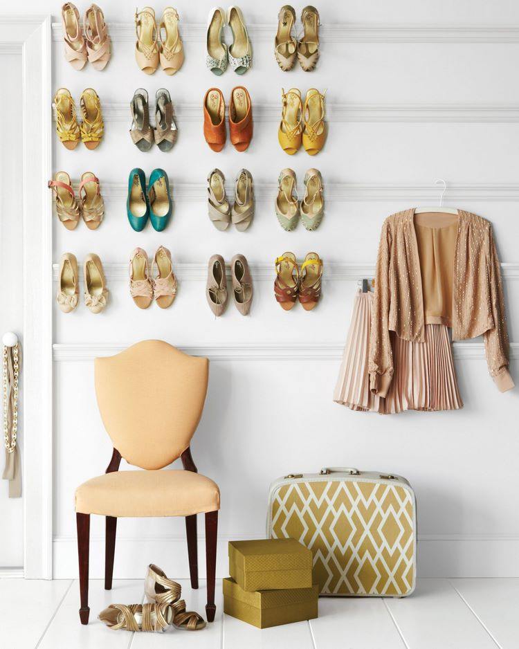 super creative shoe storage and organizers ideas moldings on wall